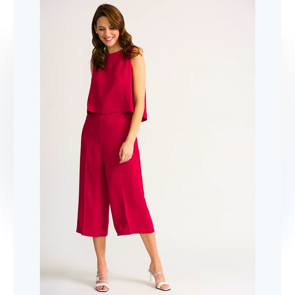 Joseph Ribkoff Cerise Pink Jumpsuit Size 8